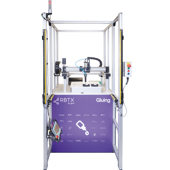 RBTX gluing cell | working area 500x500x100 | with light curtain & dosing system